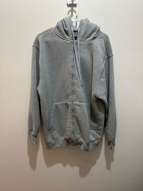 Classic Gray Zip-Up Hoodie - Unbranded